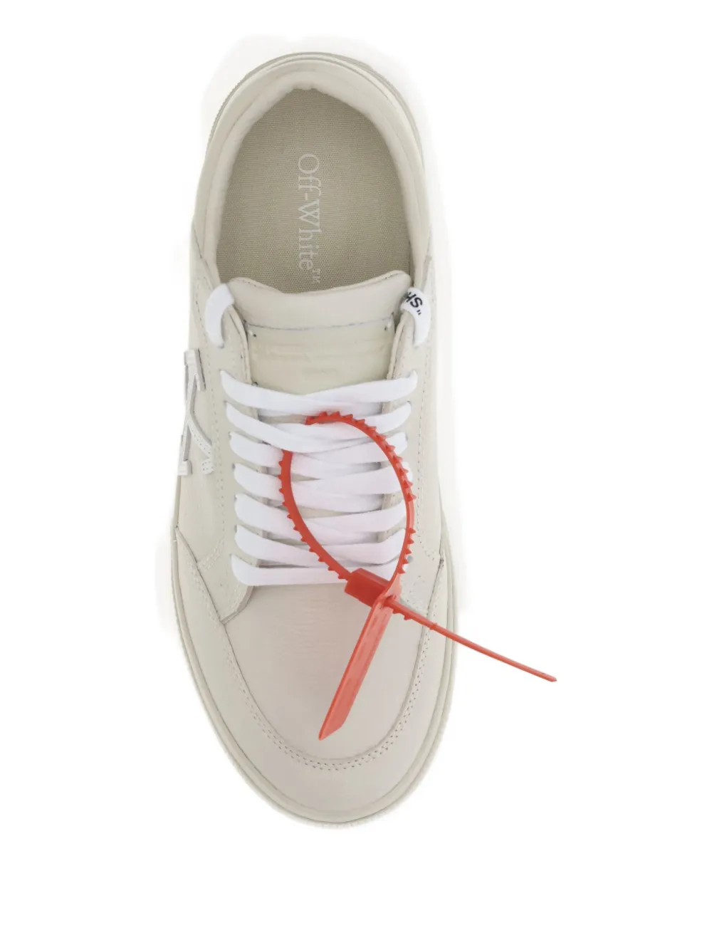 Низкие кеды с логотипом-стрелой и вулканизированной подошвой OFF-WHITE, нейтральный — фото 3