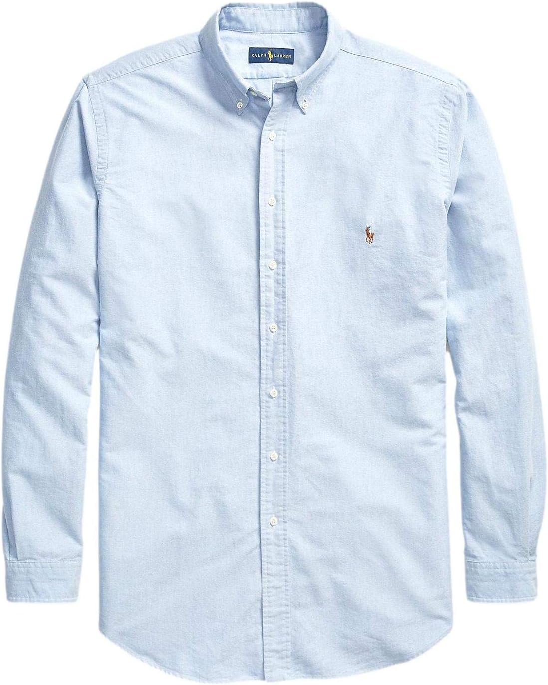 

Polo Ralph Lauren мужская классическая оксфордская рубашка с длинным рукавом, Bsr Blue.