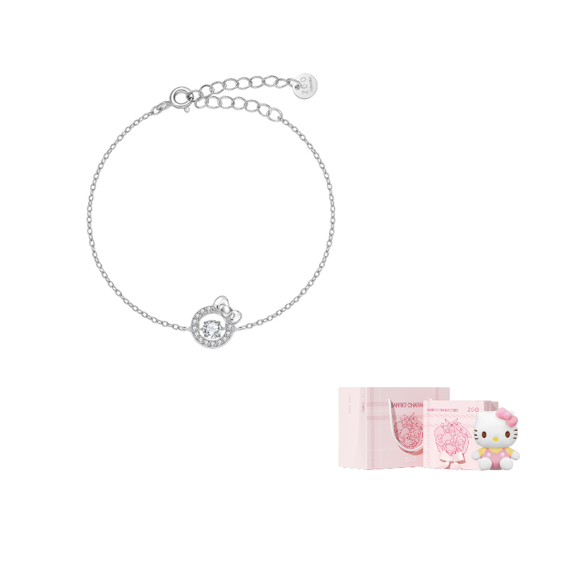 

Sanrio Браслет из серебра 925 пробы, бантик коробочка women's silver
