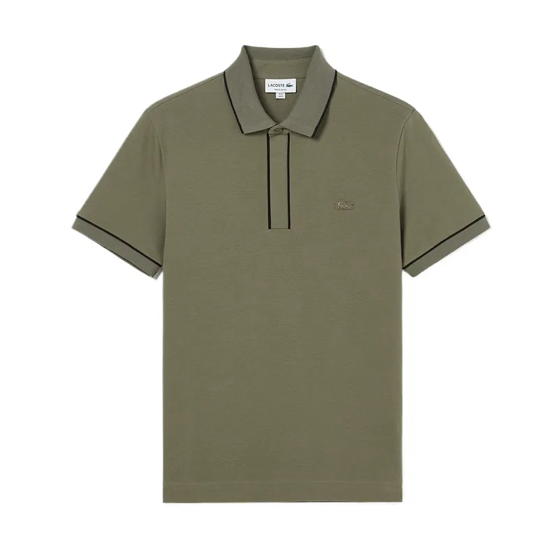 Поло мужское Lacoste Army зеленый — фото 3
