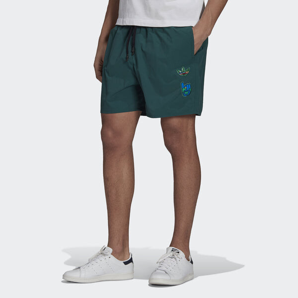 Шорты оригинальные художник шорты карман спортивные шнурок Adidas, зеленый — фото 3
