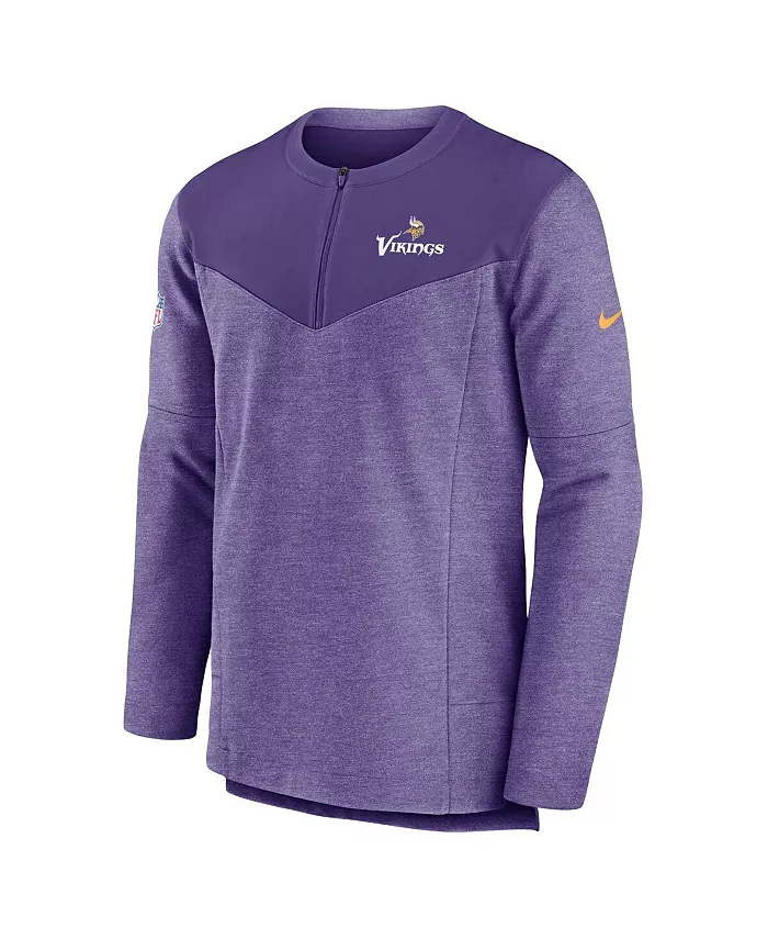Мужская фиолетовая толстовка Minnesota Vikings Sideline Lockup Performance с молнией на четверть Nike — фото 3