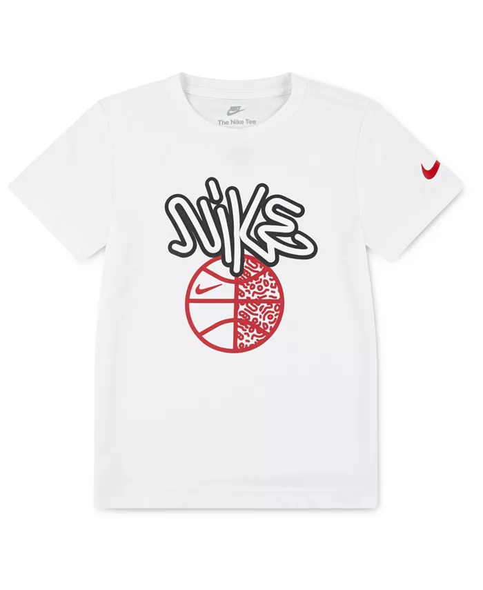 

Футболка для мальчиков Little Boys Basketball Handstyle Nike, белый