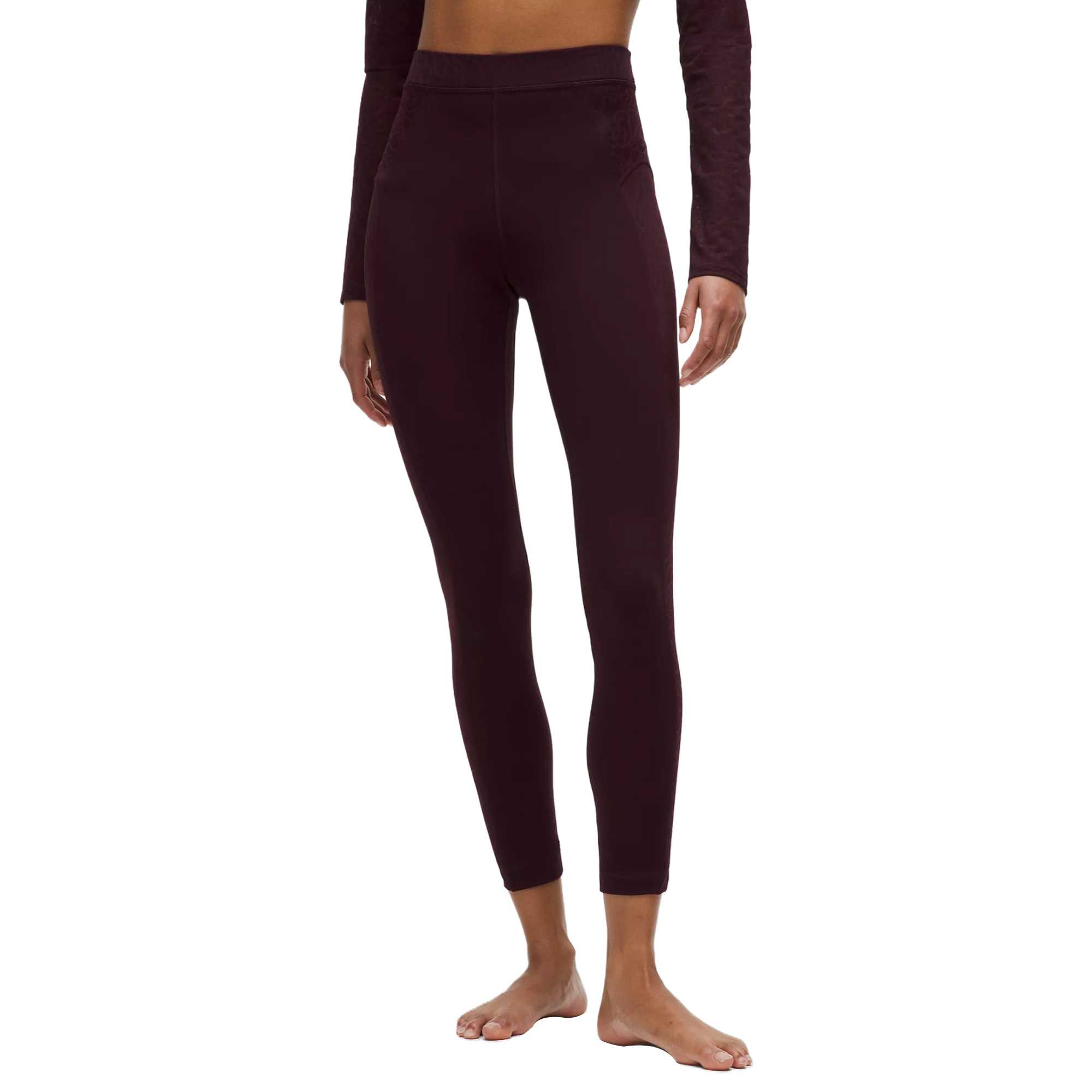 

Женские леггинсы Yoga Pants 25' Lululemon, черный бордовый