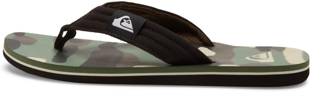 Мужские шлепанцы Quiksilver, черный/зеленый/коричневый — фото 3
