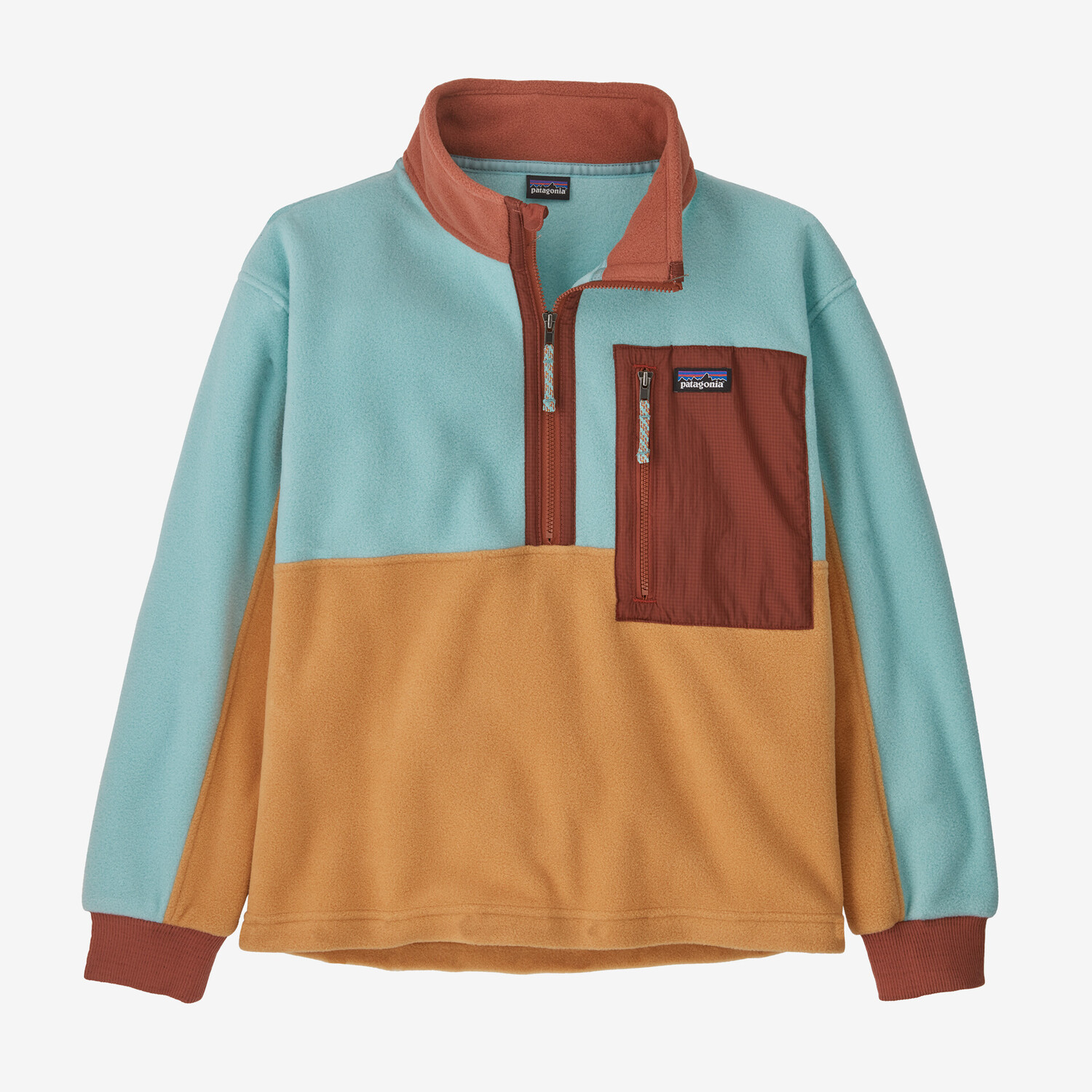 

Детский флисовый пуловер с молнией 1/2 Microdini Patagonia, цвет Dried Mango