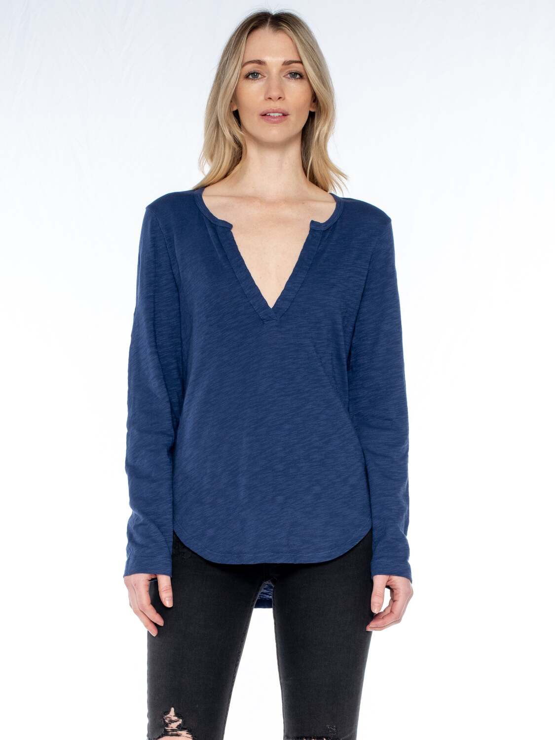 

Рубашка с разрезом на горловине L/S Wilt, Ink