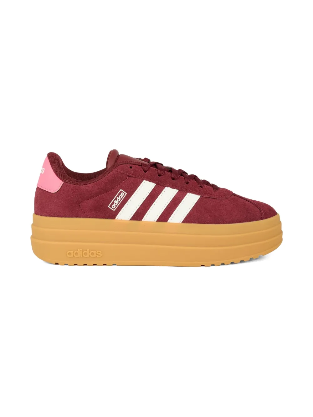 Кроссовки на платформе с полосками Adidas Kids, красный — фото 2