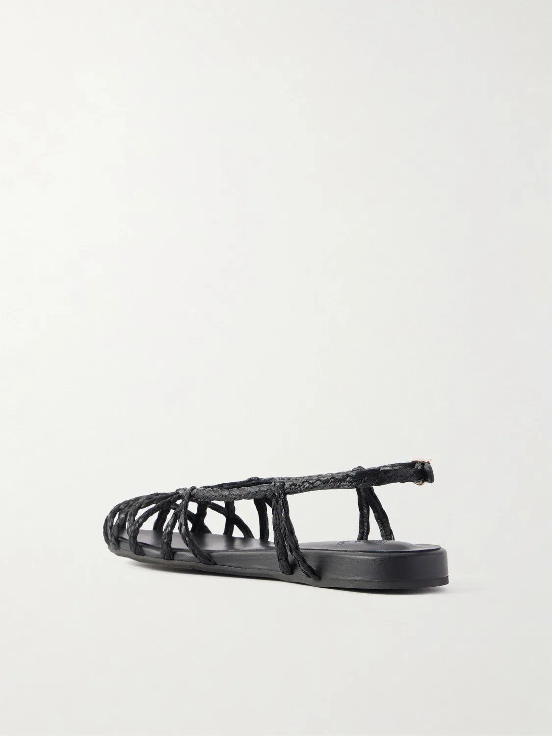 Kardia сандалии из рафии с кожаной отделкой Ancient Greek Sandals, черный — фото 3