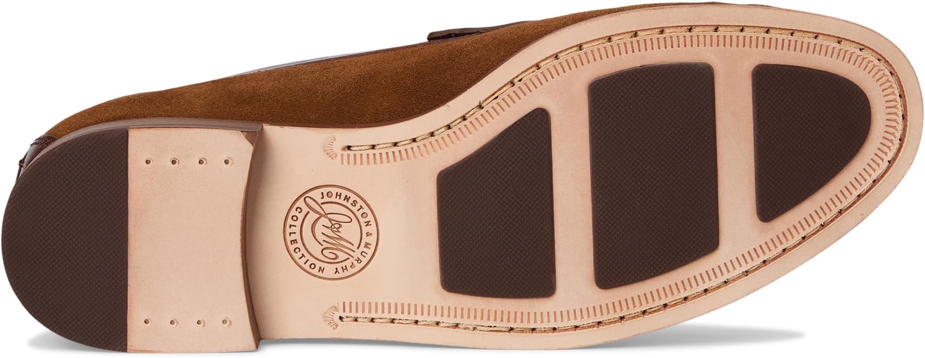 Лоферы Johnston & Murphy Collection Baldwin Penny, цвет Snuff Waxed English Suede/Brown Full Grain — фото 3