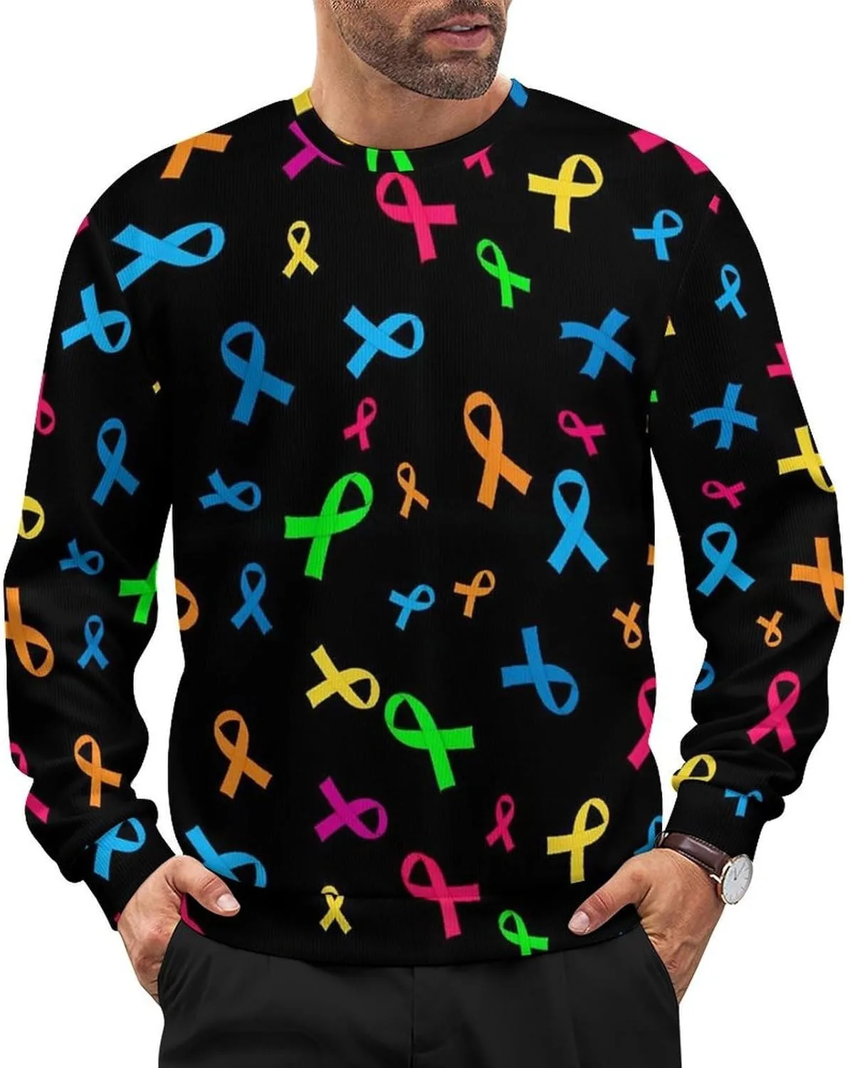 

Мужской свитер с длинным рукавом, мягкий и свободный Meaudiwes