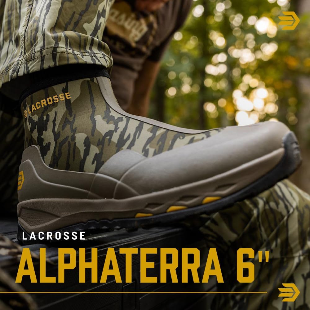 Водонепроницаемые походные ботинки LaCrosse AlphaTerra 6 для мужчин с молнией - подошва Alphaterra, активная посадка, промежуточная подошва EVA, боковая молния, 10 Camo — фото 2