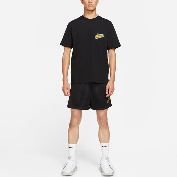 Футболка спортивная тренировочные с коротким рукавом мужские Nike, черный — фото 3