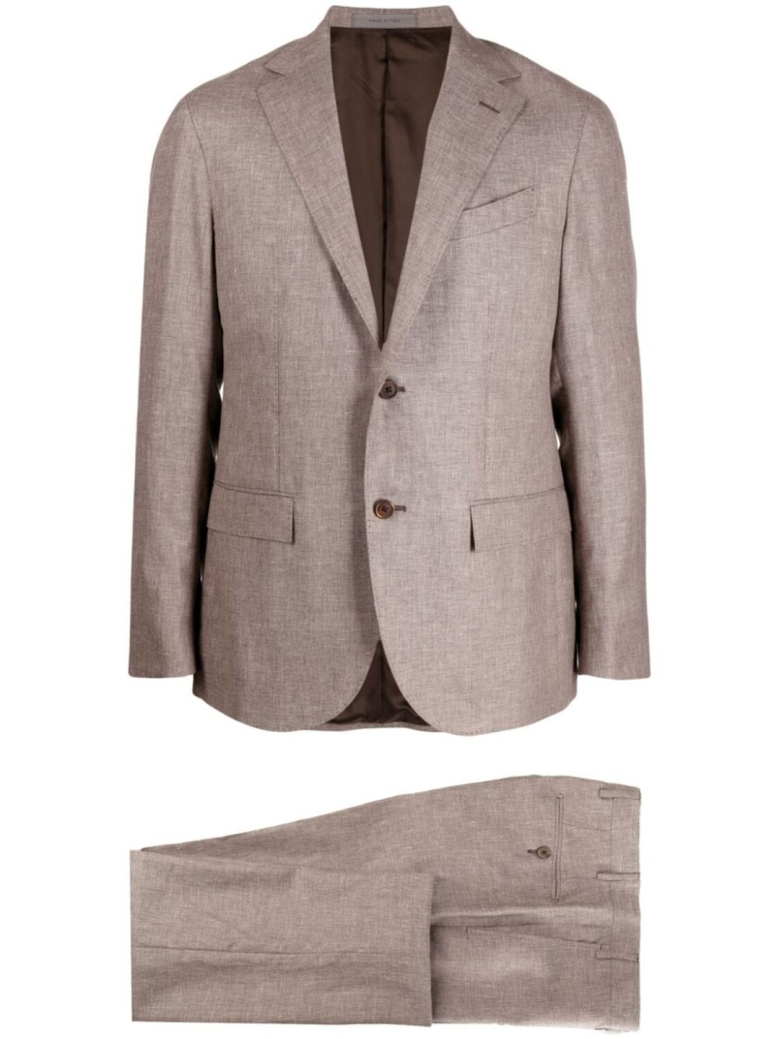 

Corneliani костюм с однобортным пиджаком, коричневый