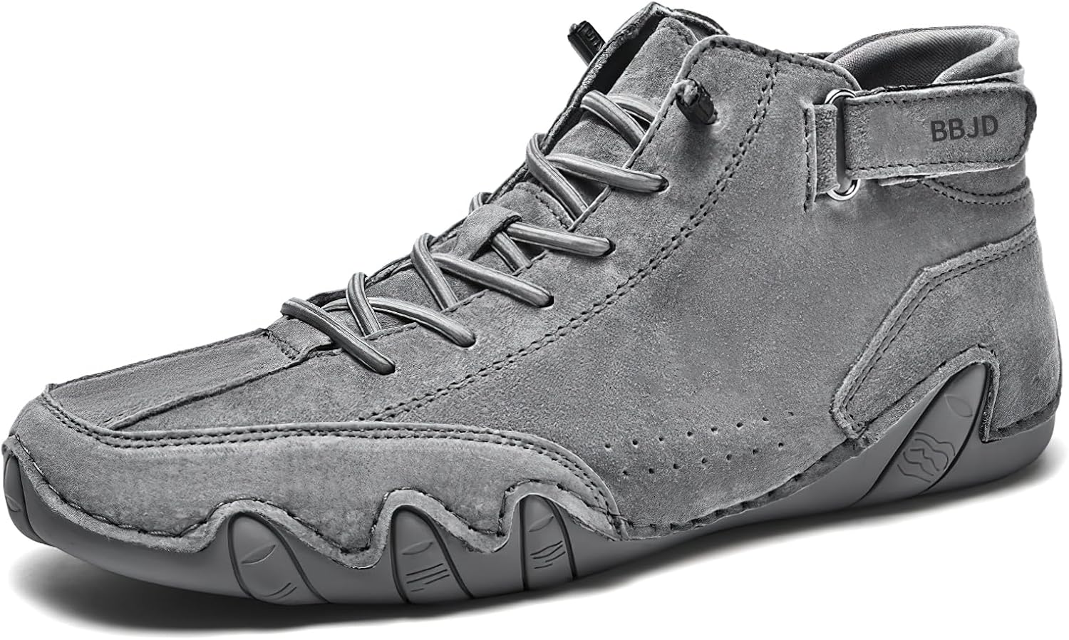 

Мужские Ботинки Baobeijiadao Beck Водонепроницаемые Нескользящие Высокие Ботинки Чукка Ручной Работы из Замши Повседневные Кроссовки, темно-серый