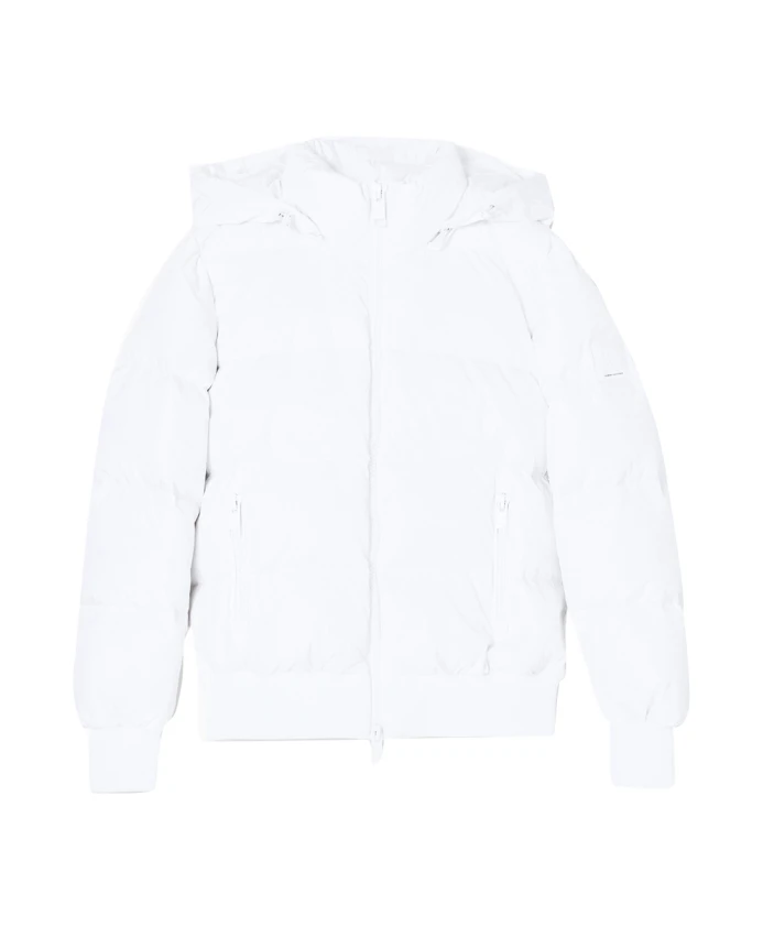 

Стеганая пуховая куртка с капюшоном Armani Exchange, белый