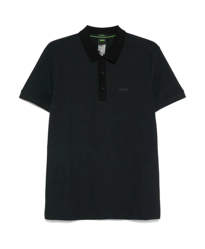 

Повседневная полосатая трикотажная рубашка Hugo, черный