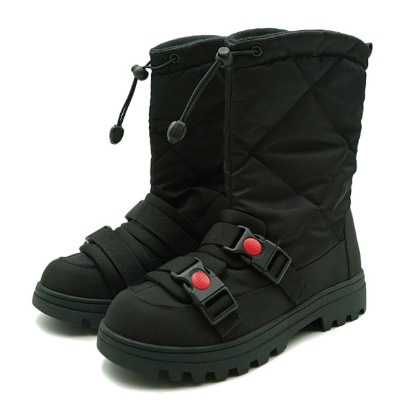 Зимние сапоги унисекс Native Shoes стеганые со шнурком, черный — фото 3