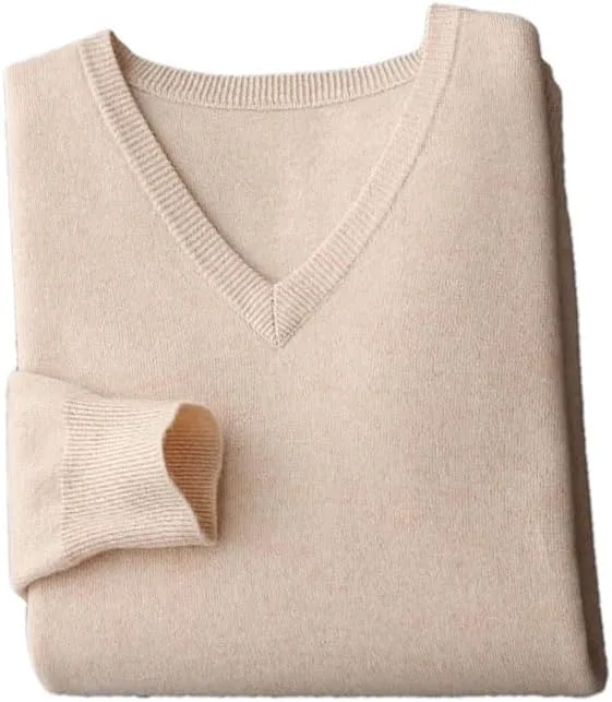 

Мужской шерстяной свитер с V-образным вырезом