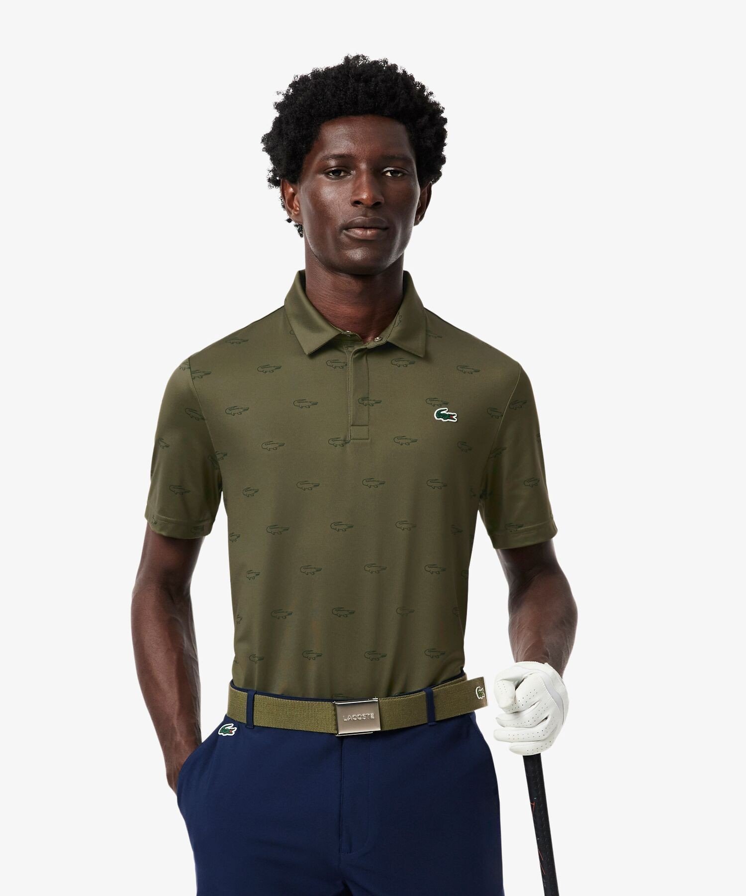Футболка-поло LACOSTE Ultra Dry Green с градиентным принтом