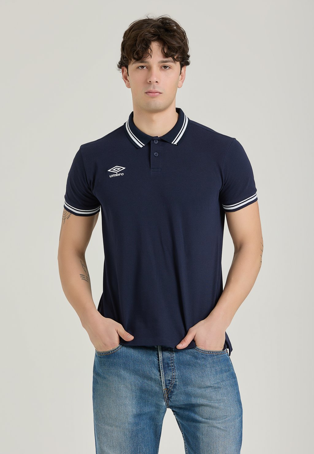 

Поло Umbro, темно-синий