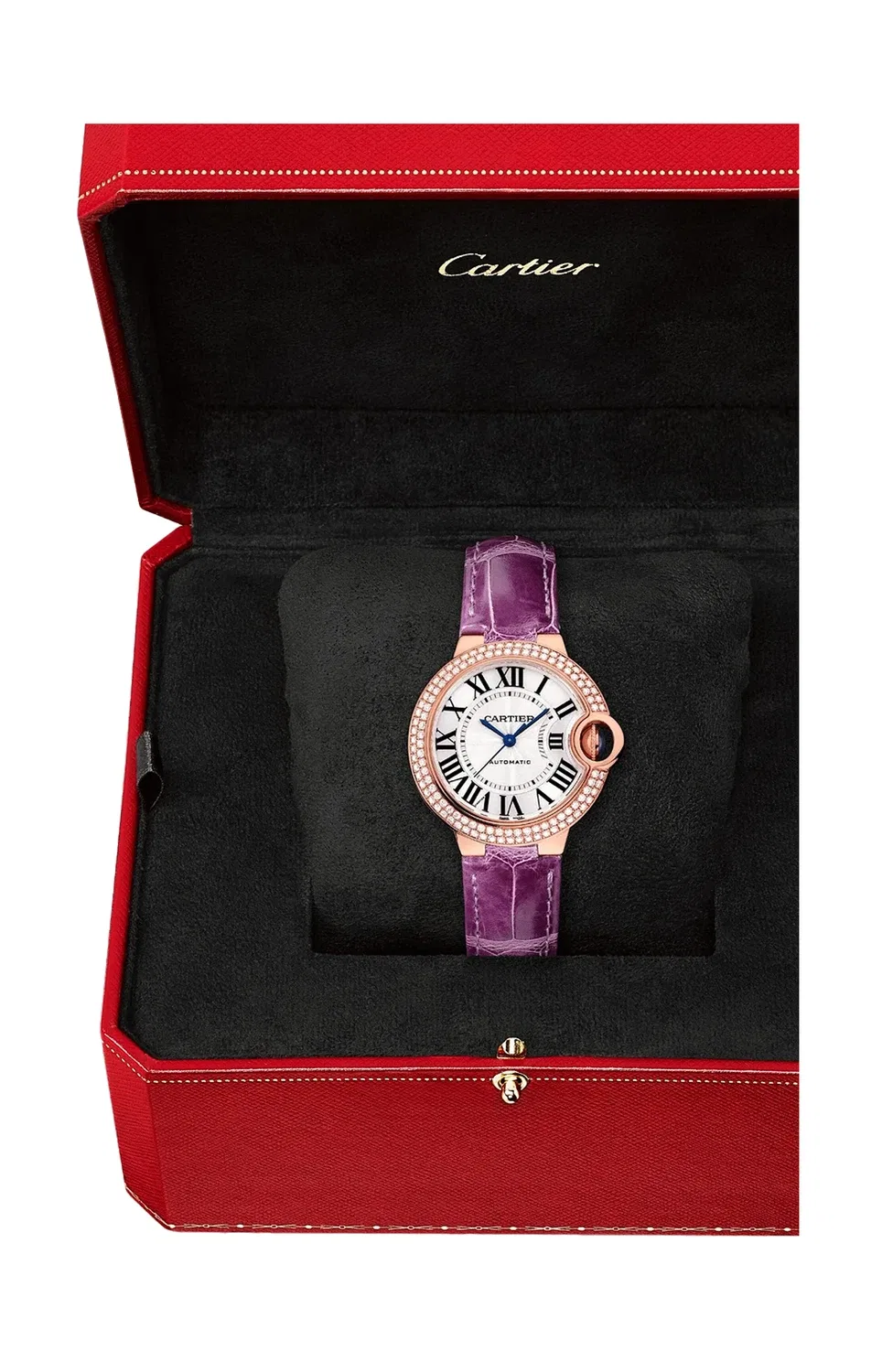 BALLON BLEU DE CARTIER 33 ММ, АВТОМАТИЧЕСКИЕ, РОЗОВОЕ ЗОЛОТО, БРИЛЛИАНТЫ - WJBB0051, золотой — фото 4