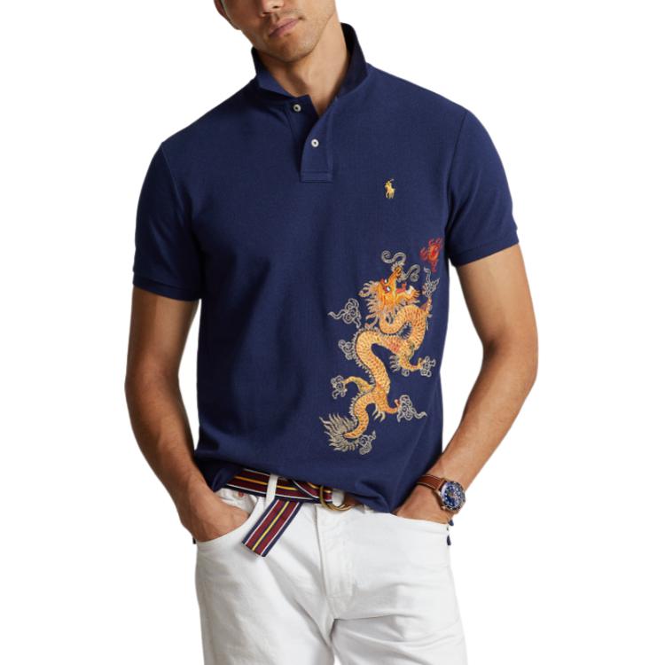 Футболка поло мужская SS24 глубокого кобальтового синего цвета Polo Ralph Lauren — фото 3