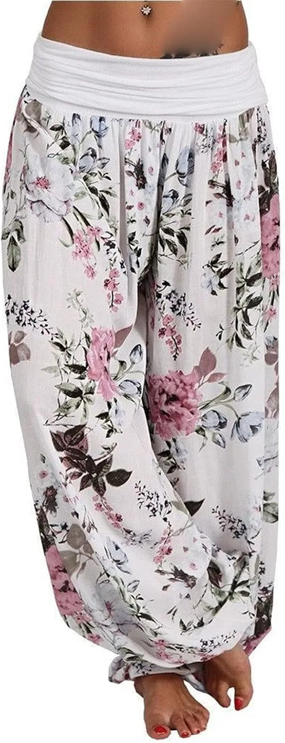 

Maiyifu-GJ женские брюки-палаццо с цветочным принтом