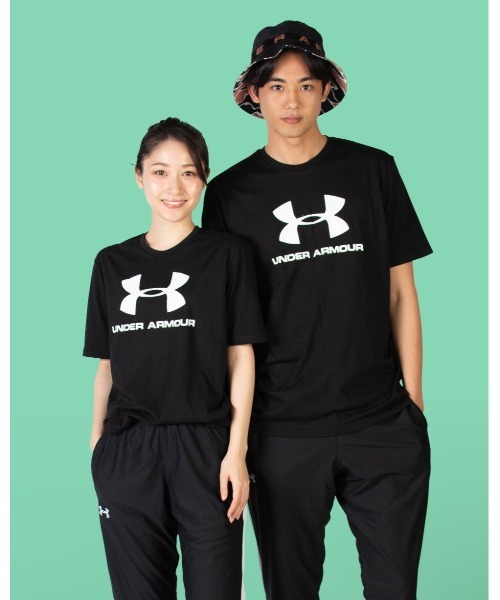 

Футболка с коротким рукавом, логотипом, для тренировок, мужская UNDER ARMOUR, черный