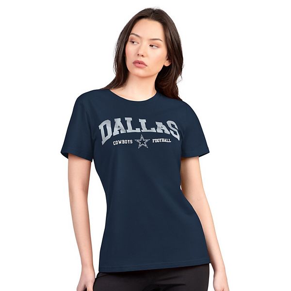 

Женская футболка Dallas Cowboys super-slim lightweight winning crew цвета нави G-Iii 4Her By Carl Banks