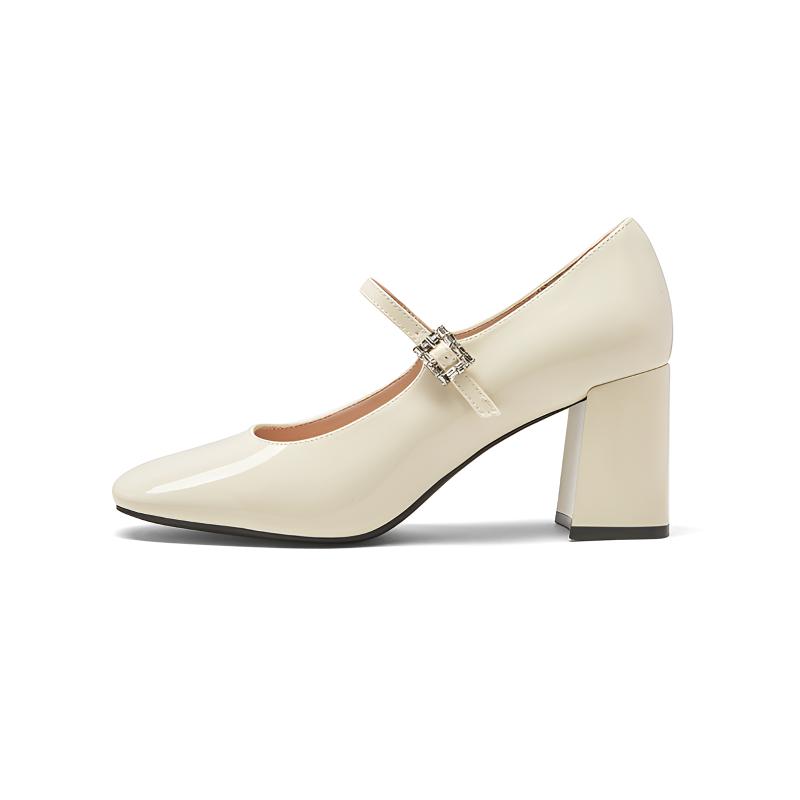 TOOMANYSHOES Мэри Джейн туфли Firstlook для женщин в цвете экрю, цвет Ecru