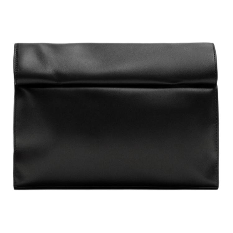 

ZARA Клатч из овчины, обычный, мужской, черный