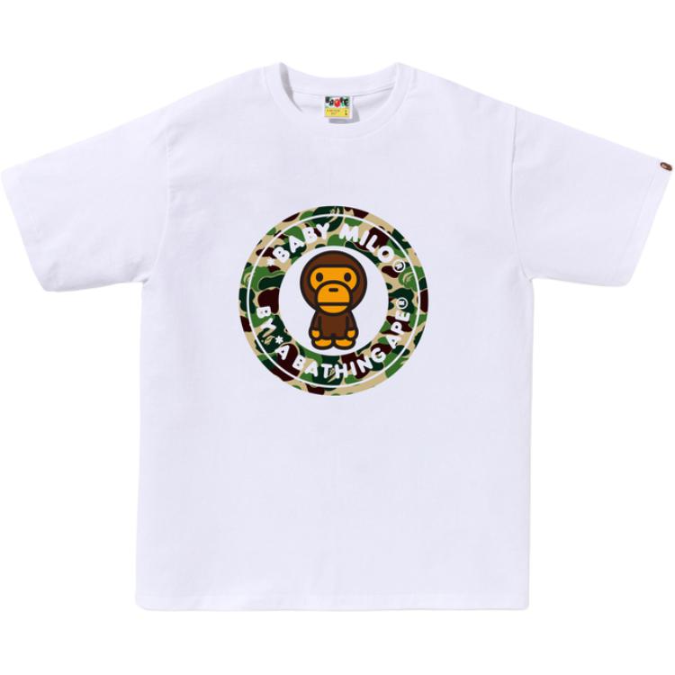 

Футболка Bape Abc Busy Works A BATHING APE, белый/зеленый