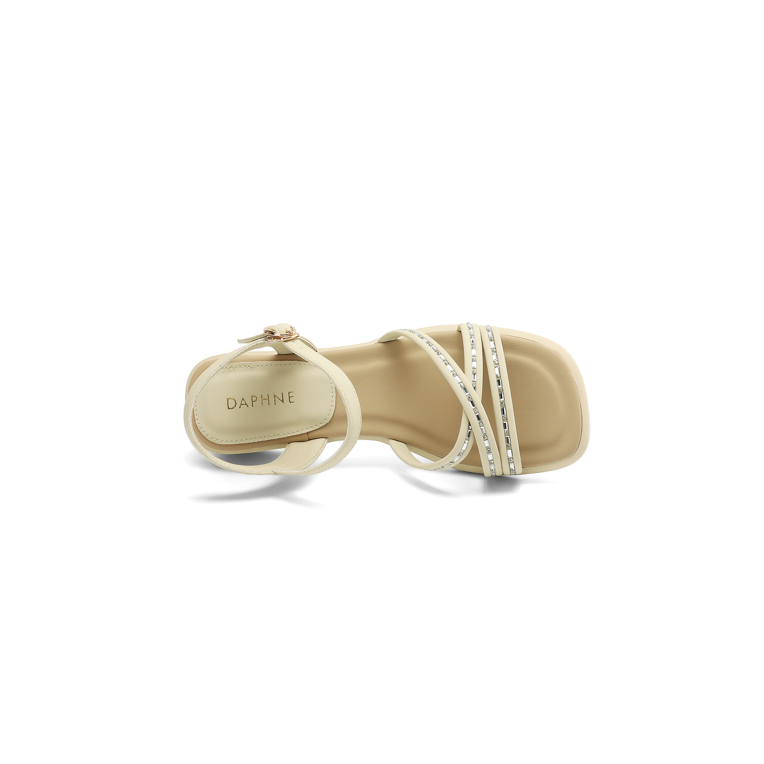 DAPHNE Женские сандалии на одной застежке желтые, цвет Yellow — фото 2