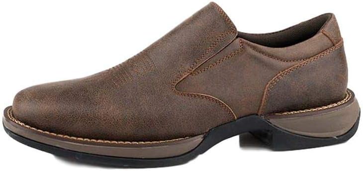 

МУЖСКИЕ ВИНТАЖНЫЕ КОРИЧНЕВЫЕ СЛИПОНЫ С ПОДОШВОЙ WILDER ROPER, коричневый