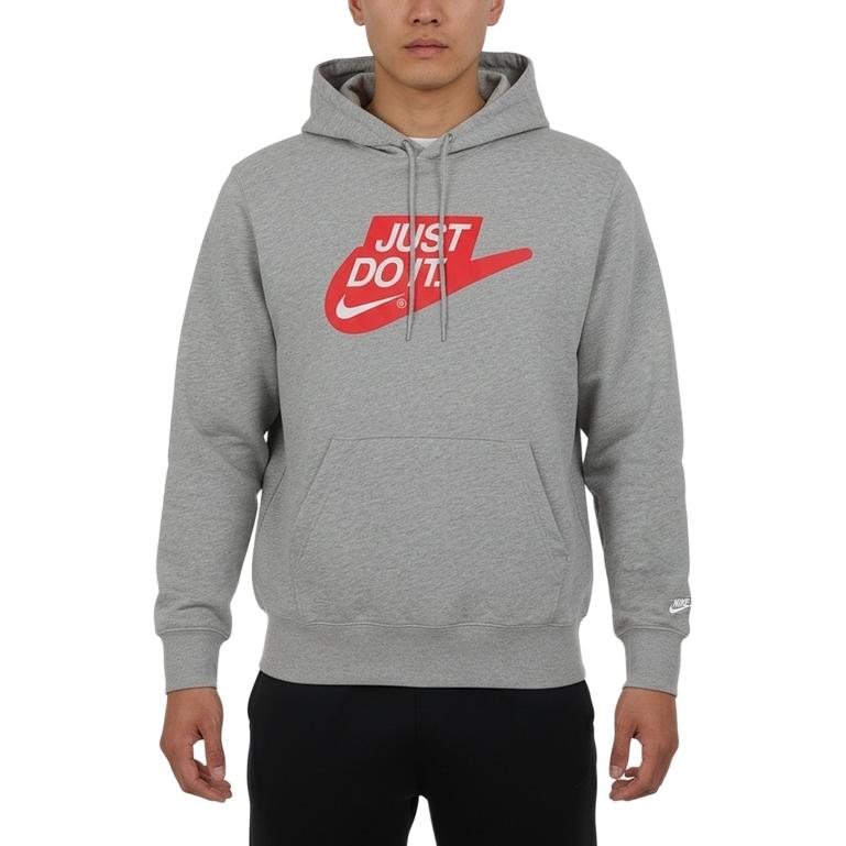 

Nike Мужская толстовка Swoosh с капюшоном, серая, средней толщины