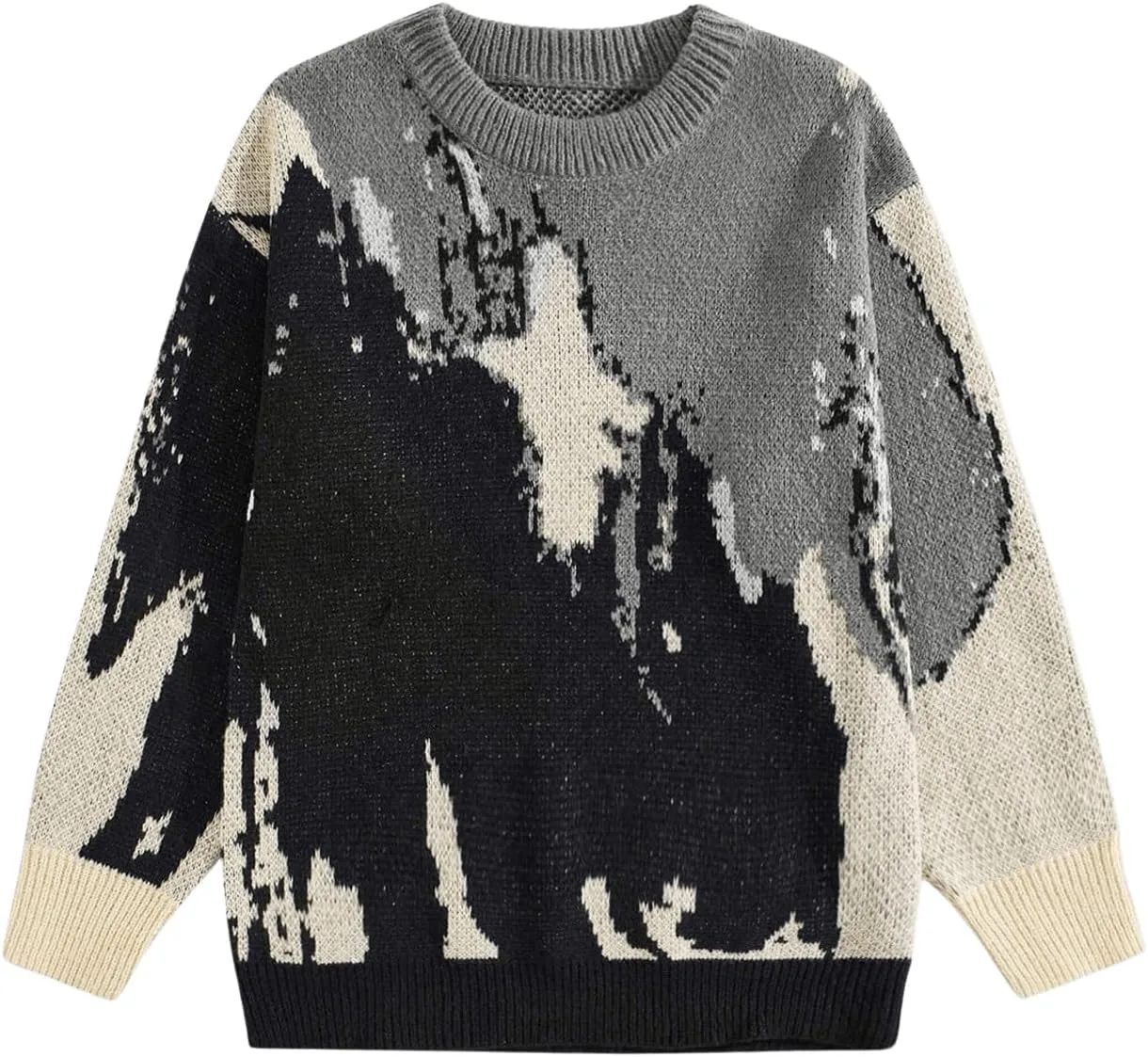 

Мужской свитер с принтом и длинным рукавом BEAUDRM