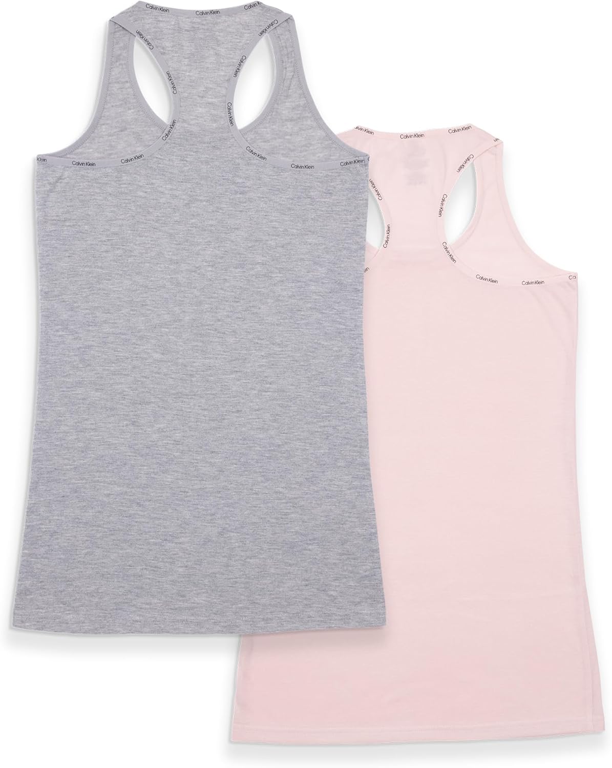 Комплект из 2 платьев для сна для девочек Calvin Klein, Crystal Pink/Heather Gray — фото 2