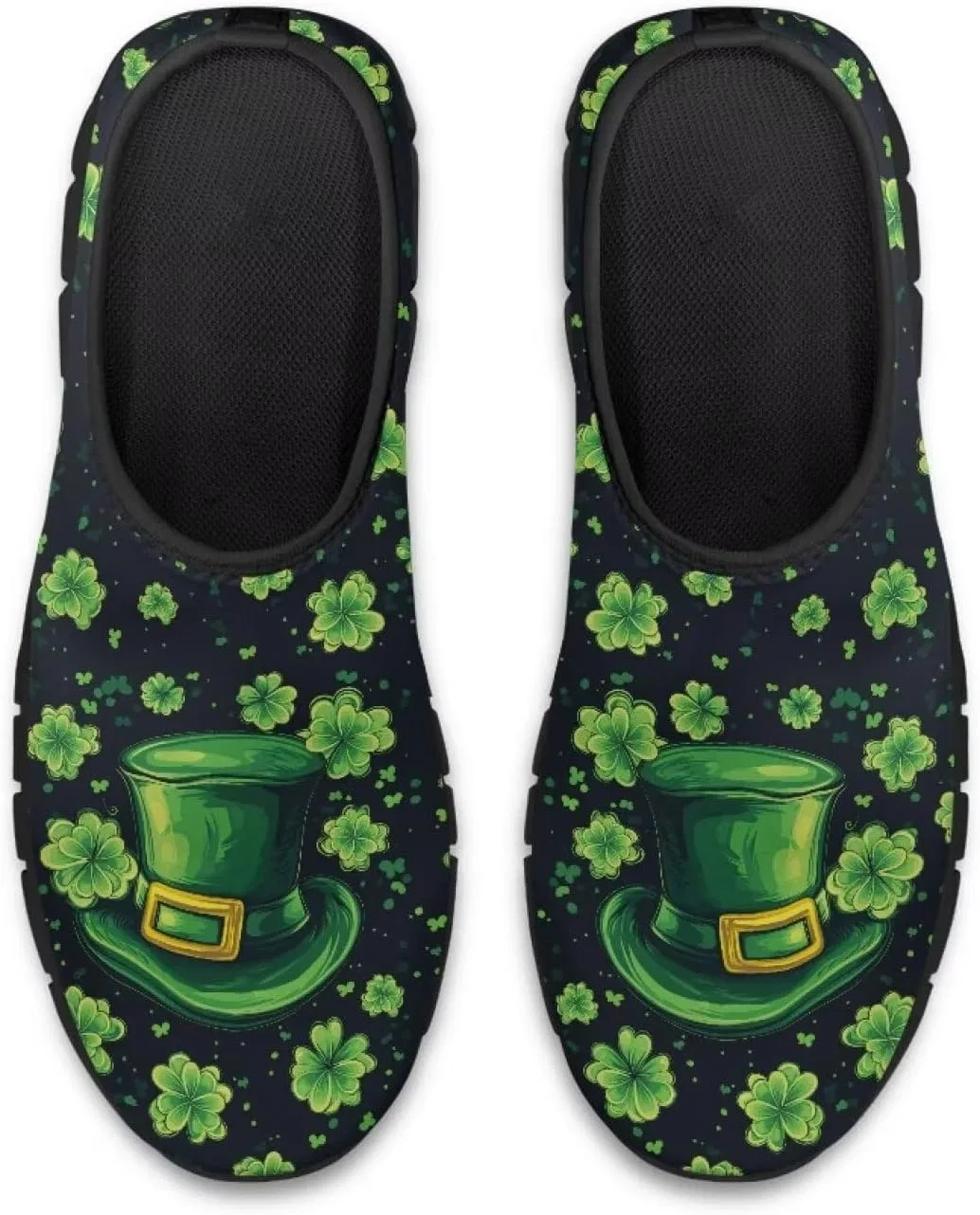Мужские слипоны, легкие, для ходьбы, Green Hat Clovers Qoiuvncy — фото 2