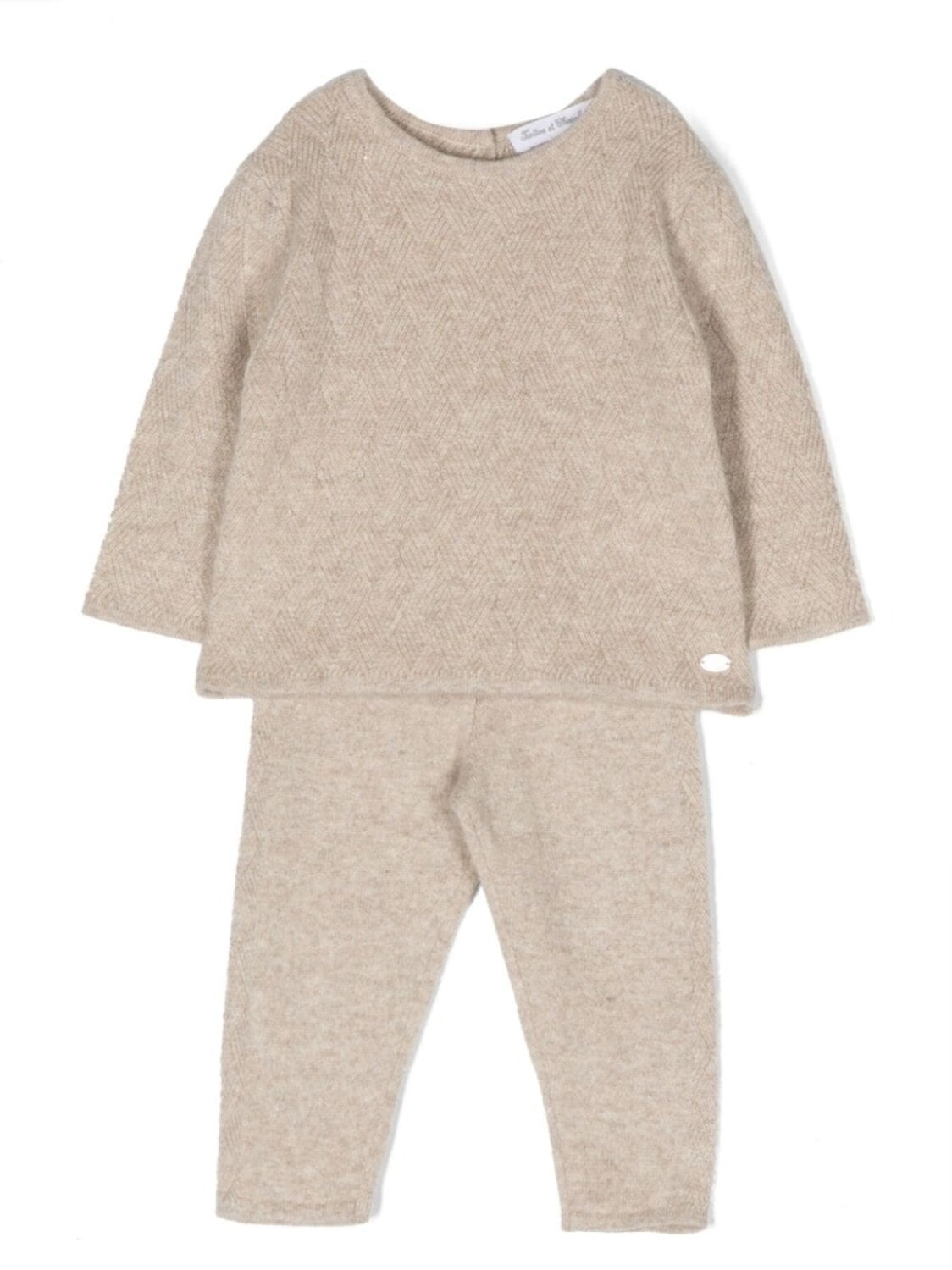 

Tartine Et Chocolat knitted cashmere trouser sets, нейтральный цвет