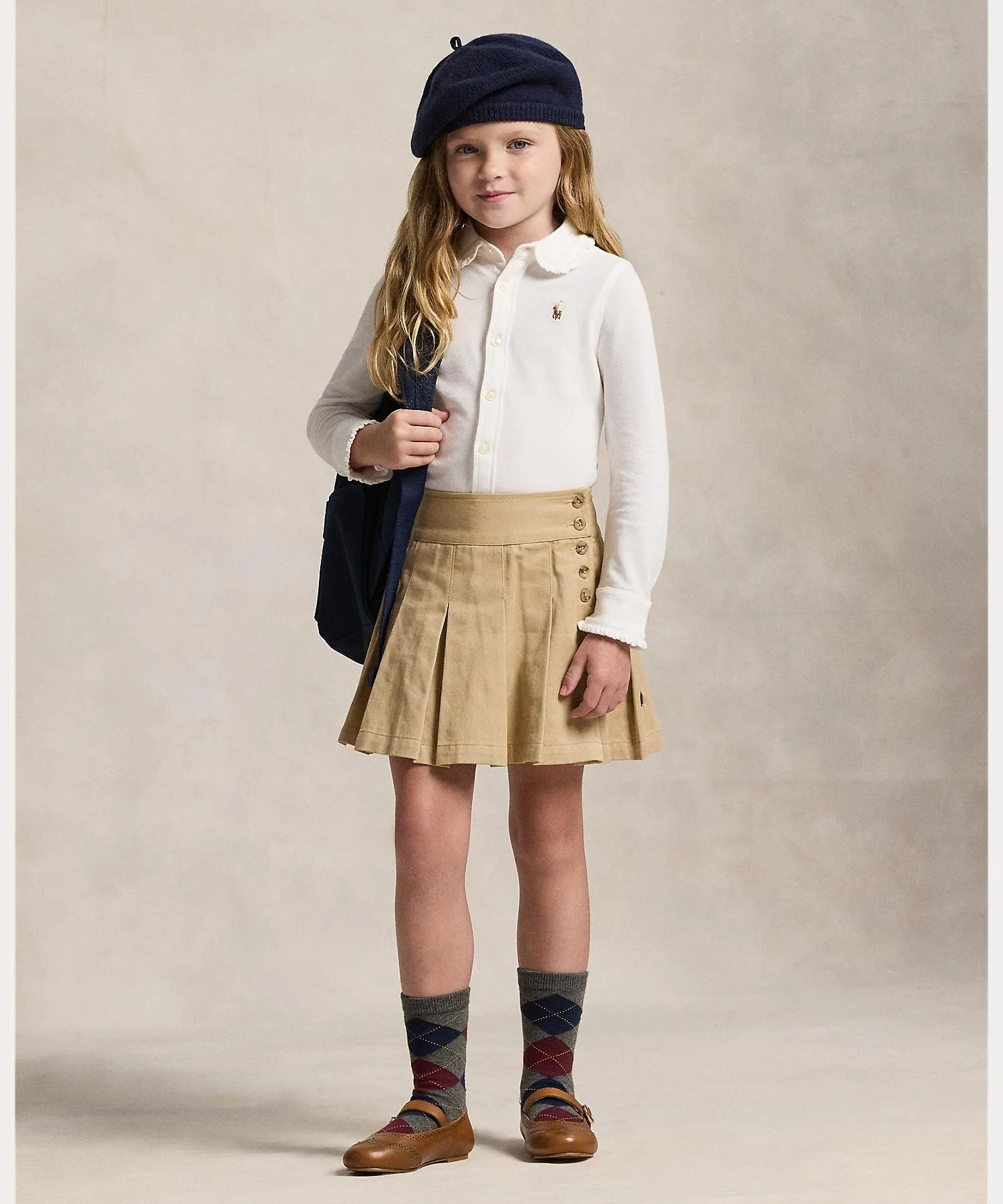 Детская рубашка Polo Ralph Lauren Childrenswear из оксфорда — фото 4