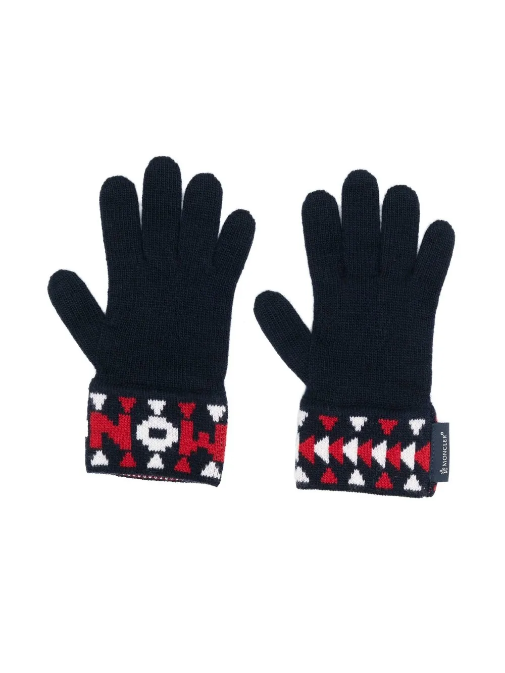 

Перчатки из необработанной шерсти Moncler Enfant, синий