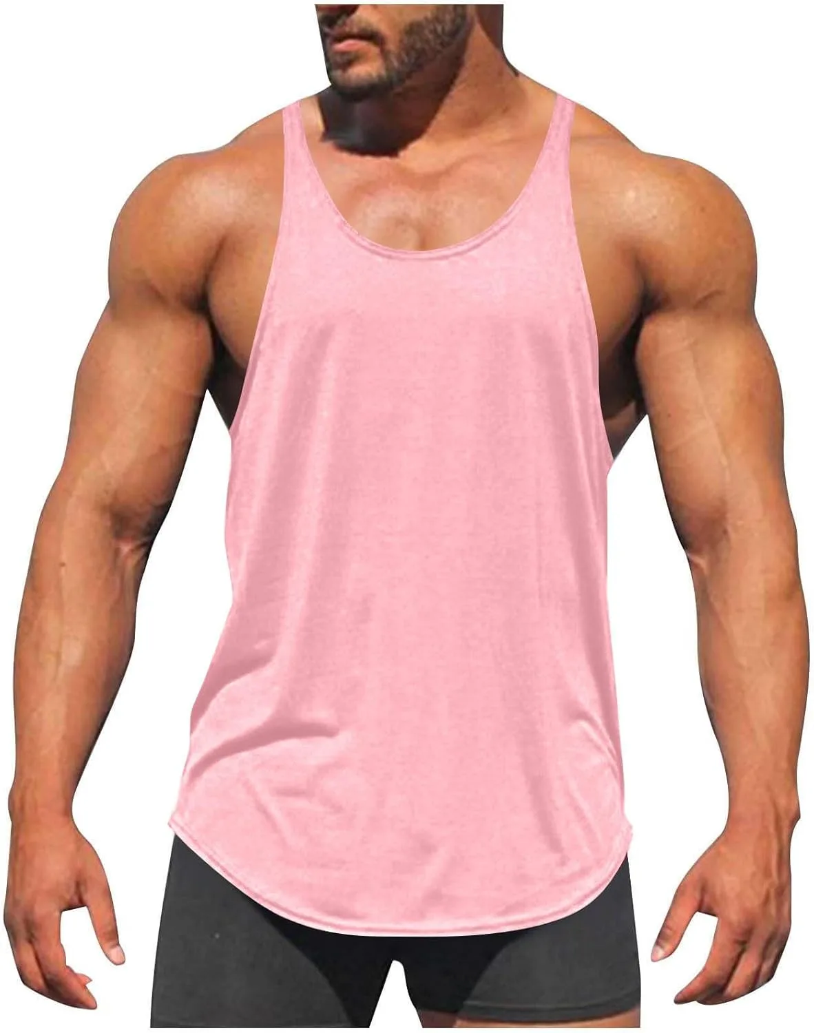 

Мужская майка-безрукавка летняя однотонная для спортзала Sdeycui