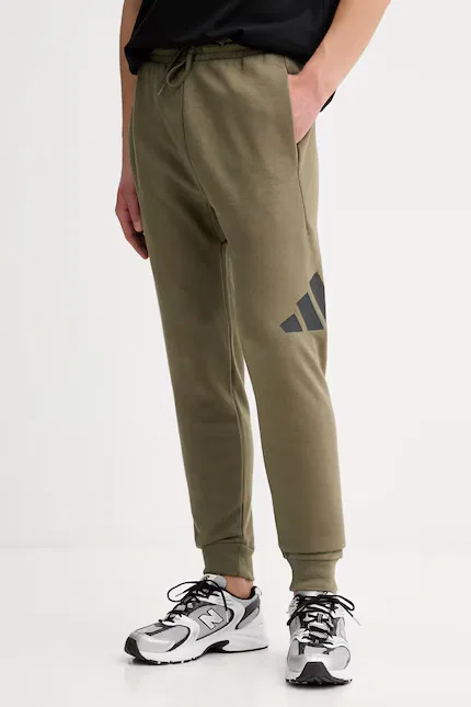 Спортивные штаны c эластичным поясом Adidas, зеленый