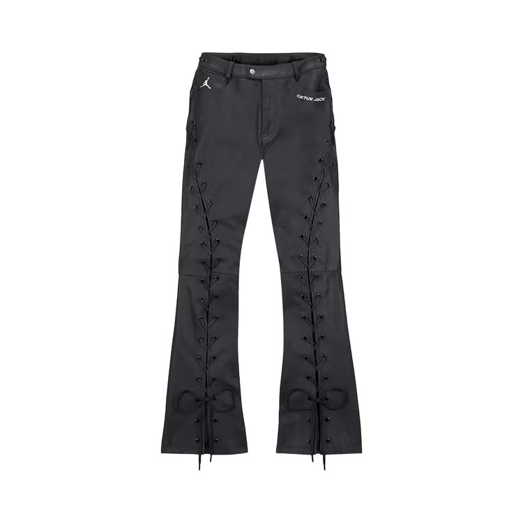 

Брюки Air Jordan x Cactus Jack by Travis Scott Women's Leather Pants 'Black', черный