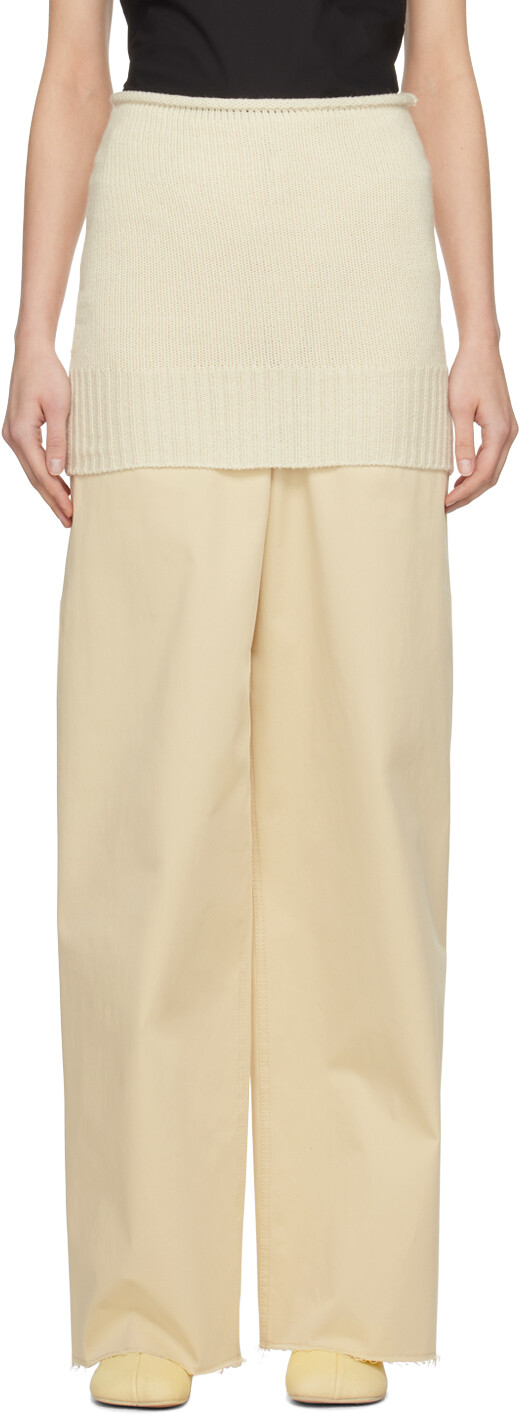 

Мини-юбка Off-White с закругленными краями Mm6 Maison Margiela