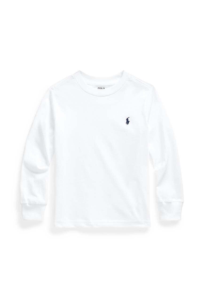 

Хлопковая рубашка с длинными рукавами Polo Ralph Lauren для мальчиков, белый