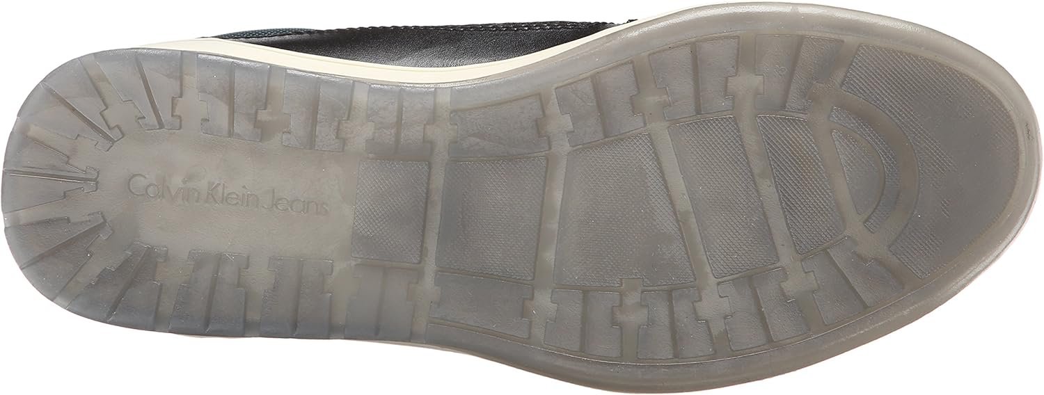 Calvin Klein Jeans Мужские кроссовки Marshall Leather/Nylon Oxford, Black/Emerald — фото 4
