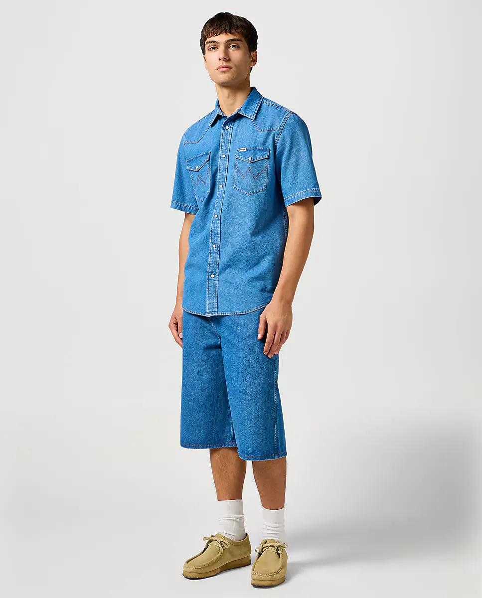

Мужские джинсовые шорты свободного кроя Jort Wrangler, синий индиго