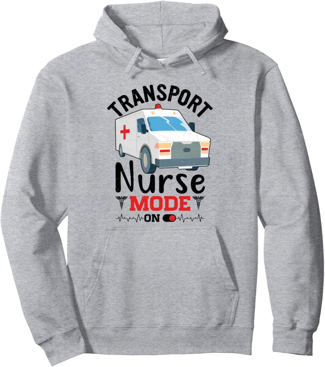 

Худи с надписью «Медсестра скорой помощи, увлеченная своей работой медсестры» Transport Nurse Critical Care Medical Nursing, серый